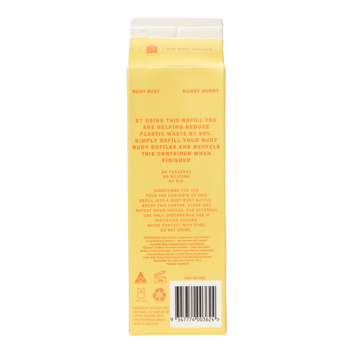 Hunny Bunny Hand & Body Wash 1L Refill